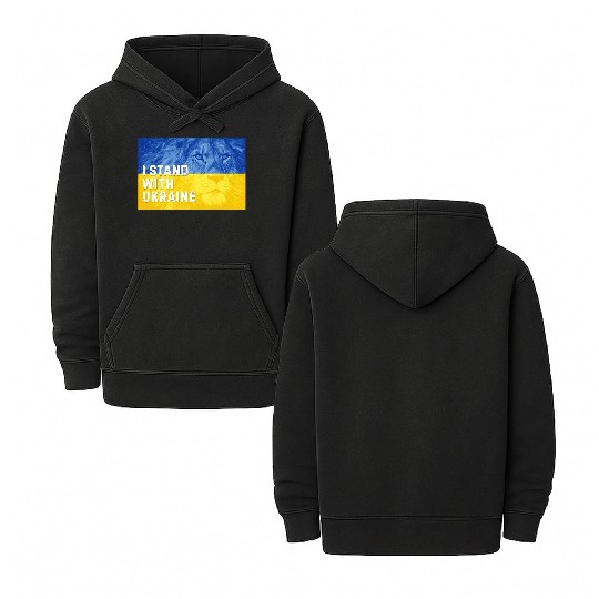 Ukraine Independence Day. I Stand with Ukraine Double Sided Mineral Wash Hoodies