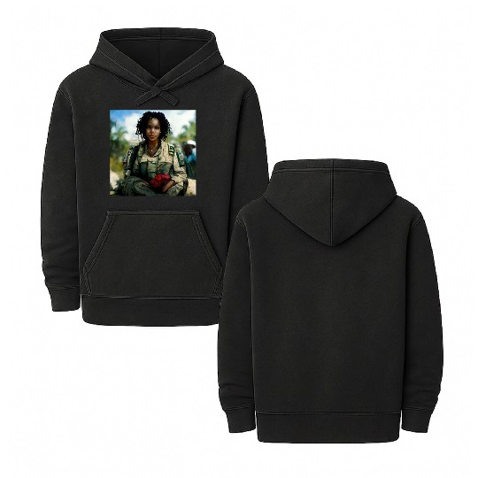 Beautiful US army combat medic painting Double Sided Mineral Wash Hoodies