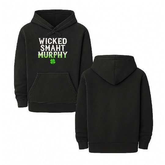 Wicked Smaht Murphy Clan Boston Irish Slang Double Sided Mineral Wash Hoodies