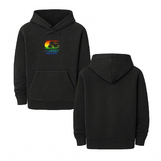 Hollywood California LGBTQ Rainbow Flag Pride Double Sided Mineral Wash Hoodies