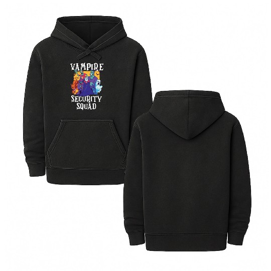 Vampire Security Squad Funny Easy Halloween Costum Double Sided Mineral Wash Hoodies