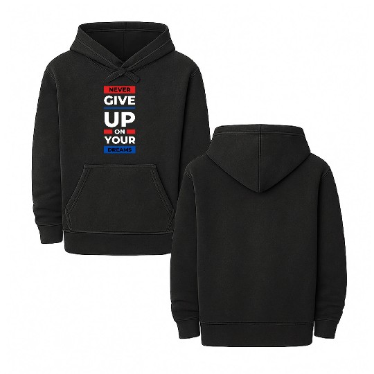 Never Give Up Double Sided Mineral Wash Hoodies