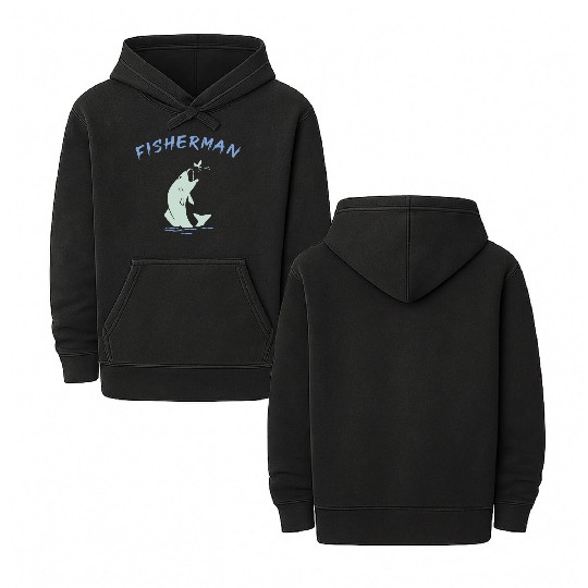 Fishing Dad Double Sided Mineral Wash Hoodies