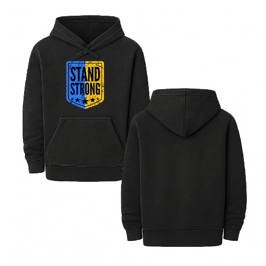 Ukraine ukrainian stand strong batch Double Sided Mineral Wash Hoodies