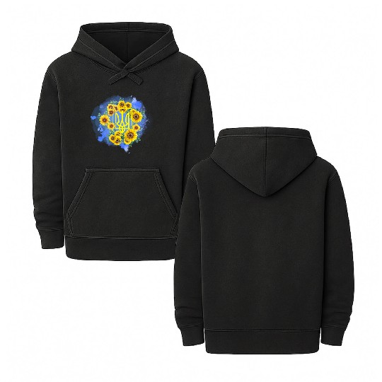 Support Ukraine Double Sided Mineral Wash Hoodies