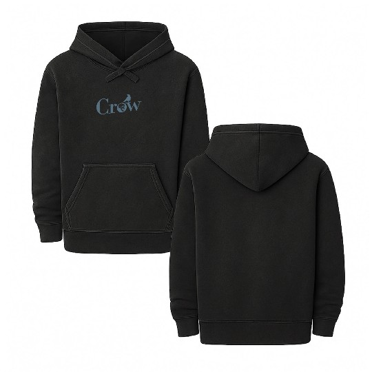 Crow Animal Bird Environment and Nature Double Sided Mineral Wash Hoodies