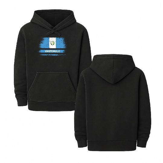 Guatemala flag Double Sided Mineral Wash Hoodies