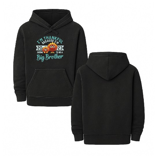 Big Brother 2023 Baby Thanksgiving Turkey Boys Double Sided Mineral Wash Hoodies