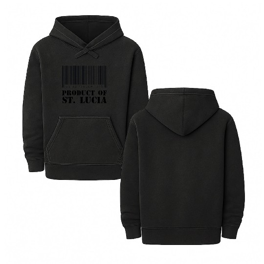 Product of St. Lucia (Black) Double Sided Mineral Wash Hoodies