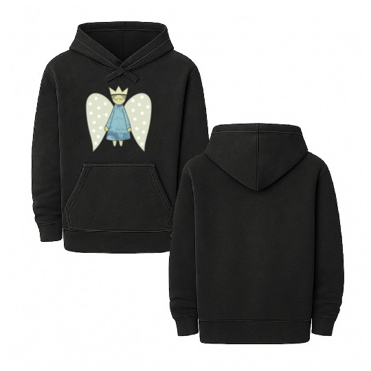The Flight of the Christmas Angel Double Sided Mineral Wash Hoodies