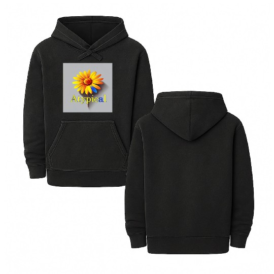 Colorful flower, atypical or neurodivergent Double Sided Mineral Wash Hoodies