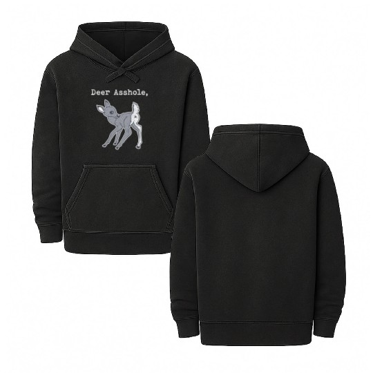 DEER ASSHOLE Double Sided Mineral Wash Hoodies