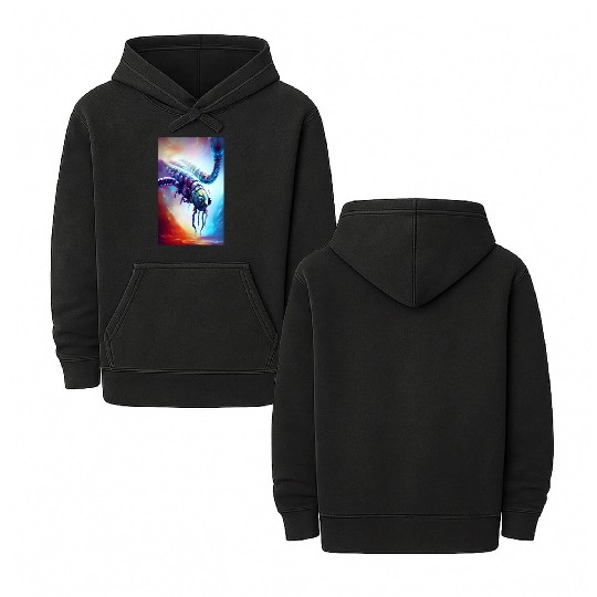 Alien insect Double Sided Mineral Wash Hoodies