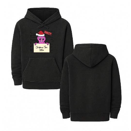 Octopus christmas funny prison Double Sided Mineral Wash Hoodies