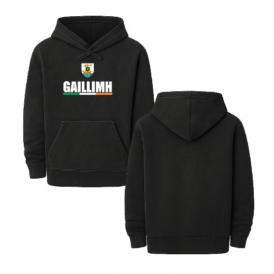 Galway Ireland Coat Of Arms Gaillimh Irish Tricolo Double Sided Mineral Wash Hoodies