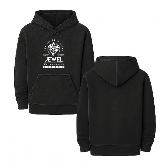 Jewel Name Double Sided Mineral Wash Hoodies - Jewel The Legend Is Alive - A