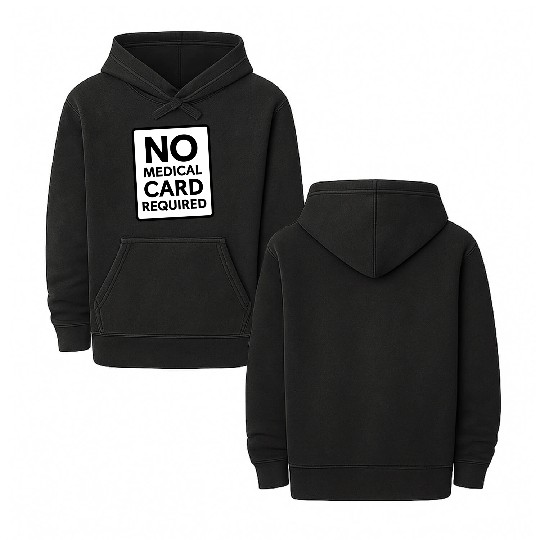 No Medical Card Required Double Sided Mineral Wash Hoodies