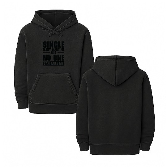 Single Relationship Solo Independent Single Quotes Double Sided Mineral Wash Hoodies