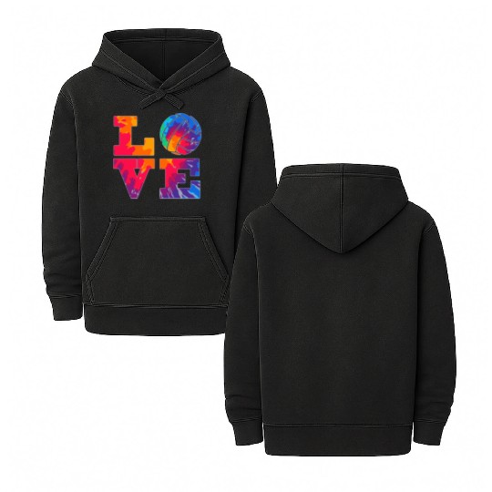 Volleyball Love Tie Dye Look Forn Girls Great Double Sided Mineral Wash Hoodies