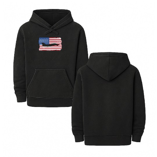 F-14 Tomcat Fighter Jet American Flag F14 Tomcat Double Sided Mineral Wash Hoodies