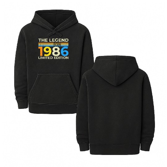 The Legend 1986 Born Limited Edition Double Sided Mineral Wash Hoodies