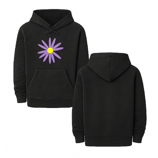 Lavender Daisy Double Sided Mineral Wash Hoodies