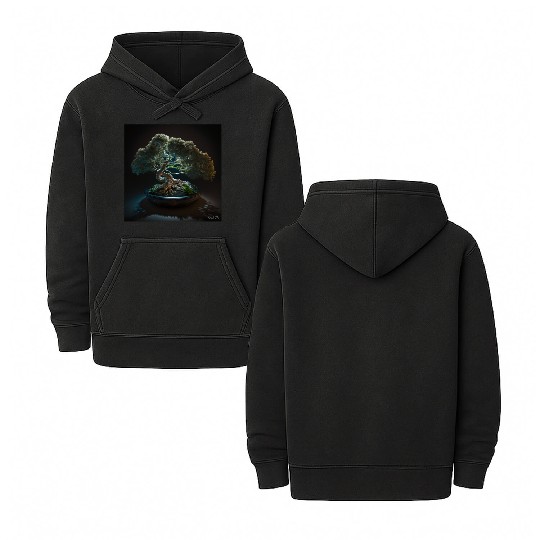 Cannabonsai - Bonsai Tree, Cannabis Plant, Double Sided Mineral Wash Hoodies