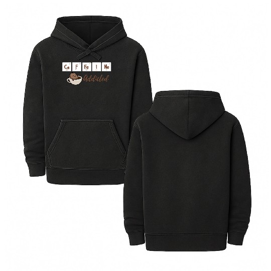 Caffeine Addicted Double Sided Mineral Wash Hoodies