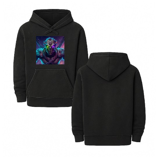 ZOMBIE IRON MAIDEN (Version 10) Double Sided Mineral Wash Hoodies