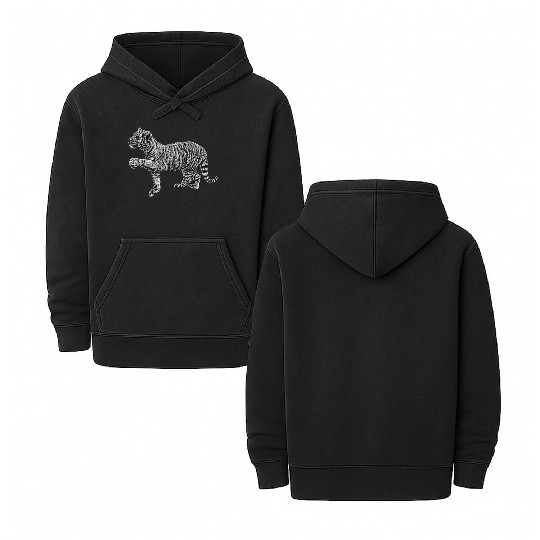 Amur tiger cub Double Sided Mineral Wash Hoodies