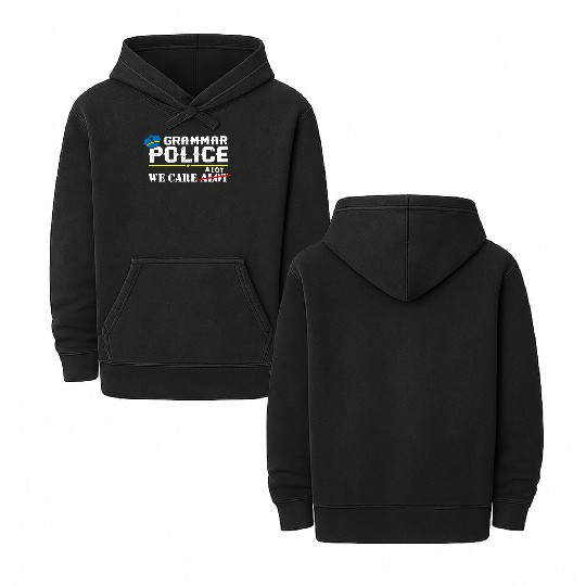 Grammer Police - English Teacher Double Sided Mineral Wash Hoodies