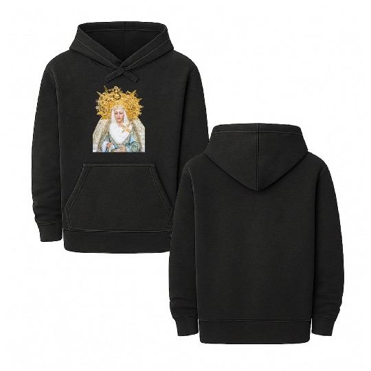 Virgin Mary Mother of Jesus Madonna Double Sided Mineral Wash Hoodies