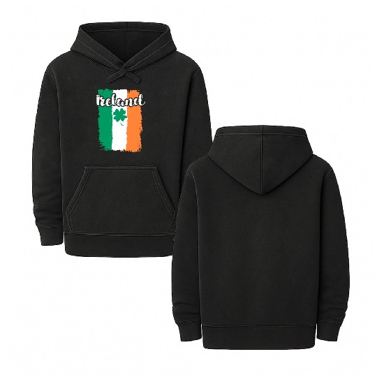 Ireland shamrock St. Patrick's Day Double Sided Mineral Wash Hoodies