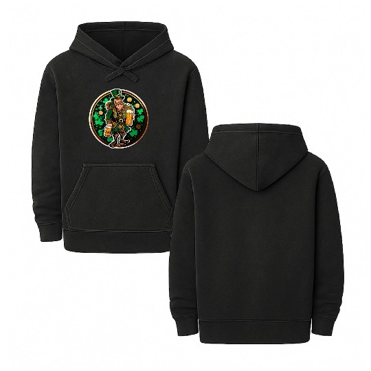 Happy St Patricks Day Double Sided Mineral Wash Hoodies,Lucky Double Sided Mineral Wash Hoodies