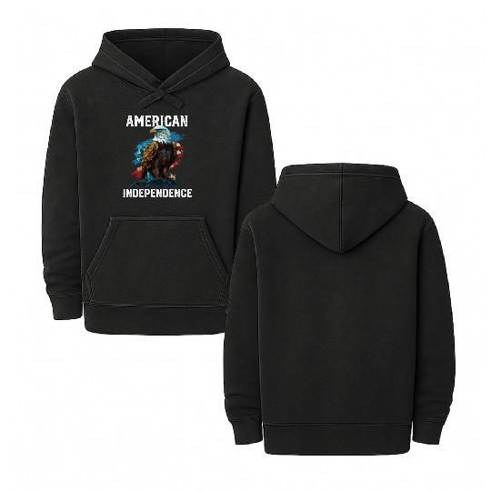 American Independence American Bald Eagle 4th of Double Sided Mineral Wash Hoodies
