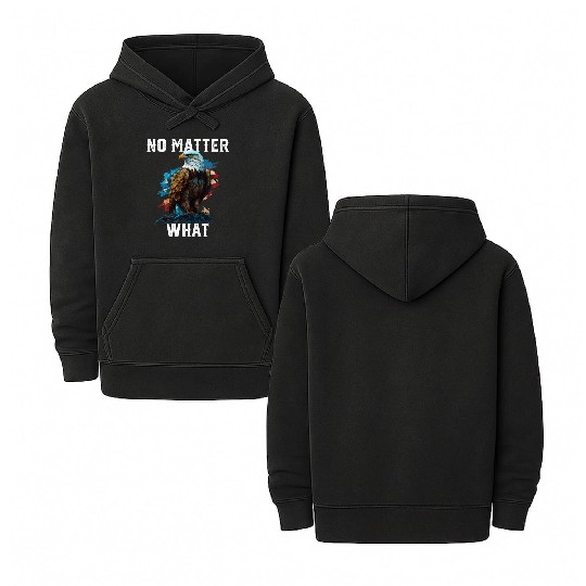 No Matter What American Bald Eagle America 4th Of Double Sided Mineral Wash Hoodies