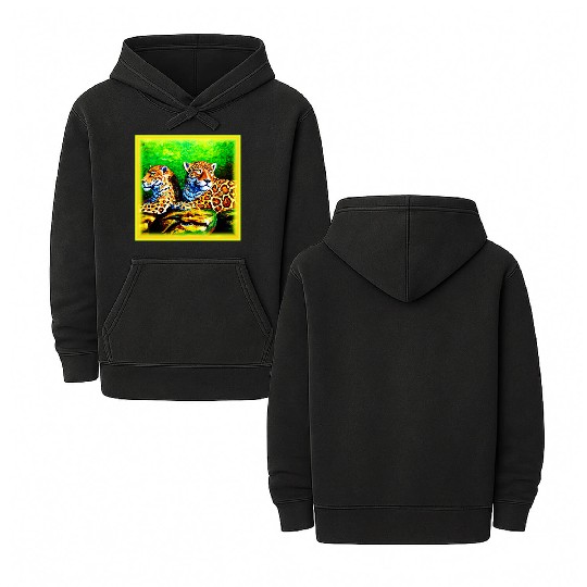 Cute Painting of The Jaguars. Buy Now Double Sided Mineral Wash Hoodies