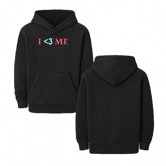 I love me, Heart, Positive, Cool, Stylish,Teens Double Sided Mineral Wash Hoodies