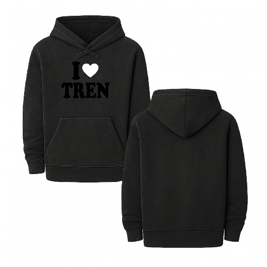 I Heart Tren Double Sided Mineral Wash Hoodies
