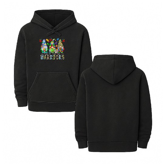 Autism Teacher Of Warriors Double Sided Mineral Wash Hoodies