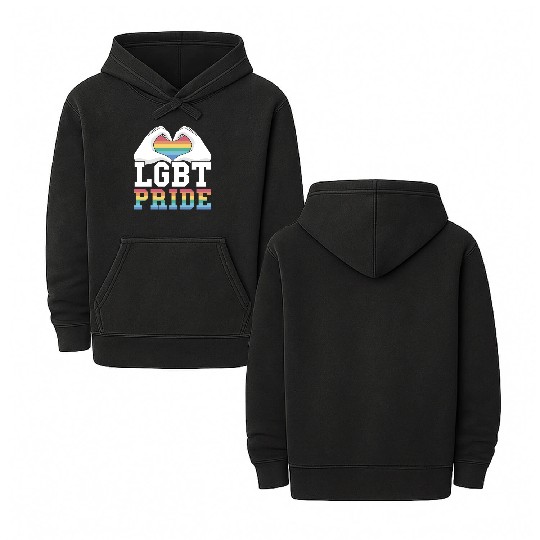 Gay Rights Rainbow Pride Month LGBTQ Gay Pride Double Sided Mineral Wash Hoodies