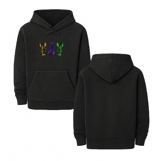 Lobster Mardi Gras Double Sided Mineral Wash Hoodies