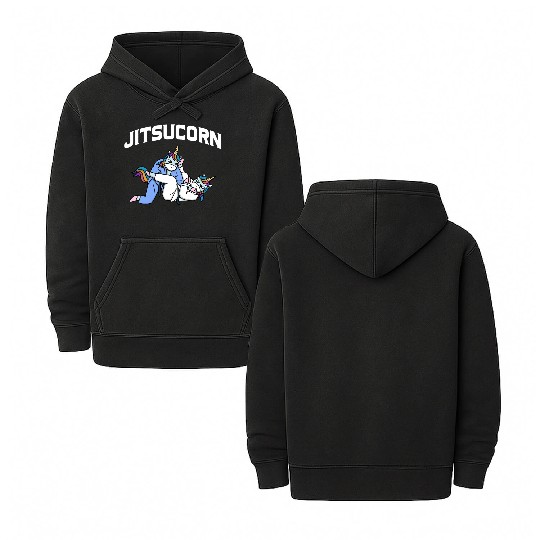 Jitsucorn Jiu Jitsu Unicorn MMA BJJ Judo 1 Double Sided Mineral Wash Hoodies