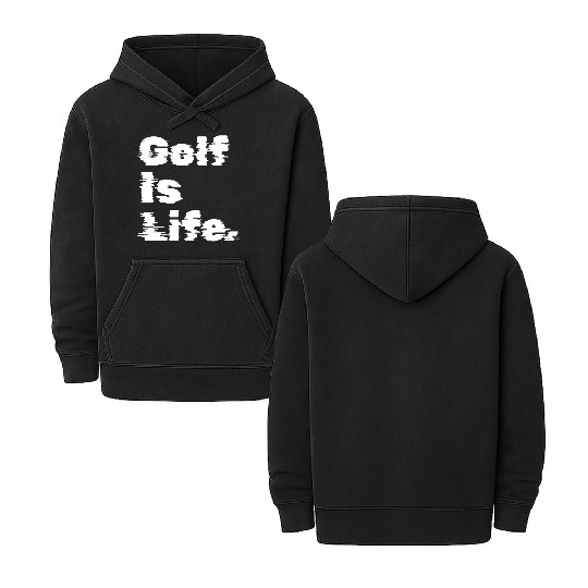 Golf Is Life, Golfer Design Double Sided Mineral Wash Hoodies
