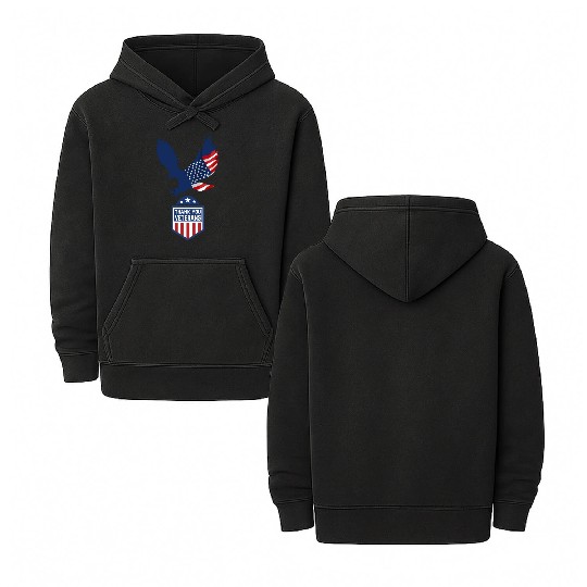 Happy Memorial Day Thank you Veterans American Double Sided Mineral Wash Hoodies