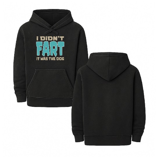 i didn t fart it was the dog funny dad husband Double Sided Mineral Wash Hoodies