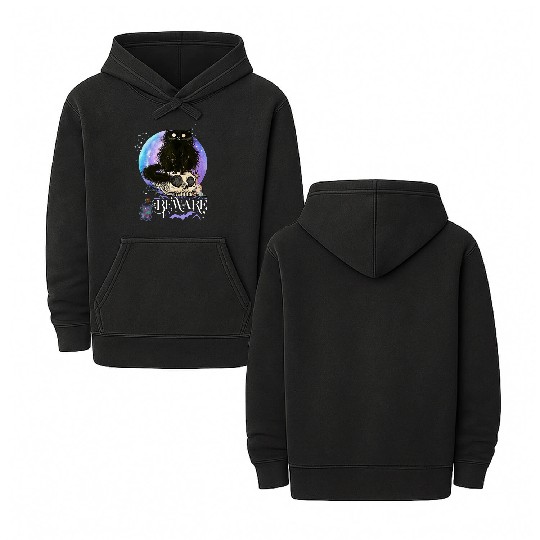 Black cat Magic Witchy Tarot cards Beware potion Double Sided Mineral Wash Hoodies