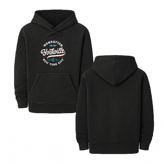 New York Manhattan Yorkville Double Sided Mineral Wash Hoodies