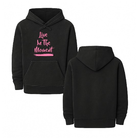 Live In The Moment Double Sided Mineral Wash Hoodies