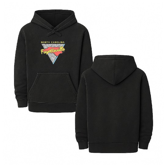 Fayetteville North Carolina Triangle Nc City Double Sided Mineral Wash Hoodies